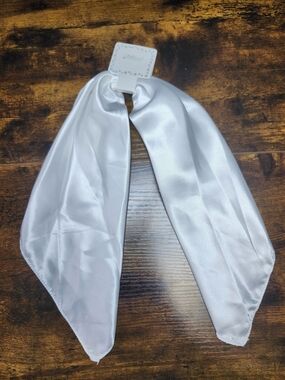 Satin Hair Scarf – White